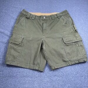 Duluth Trading Co. Flex Fire Hose Green Size 38 Mens Cargo Shorts Utility